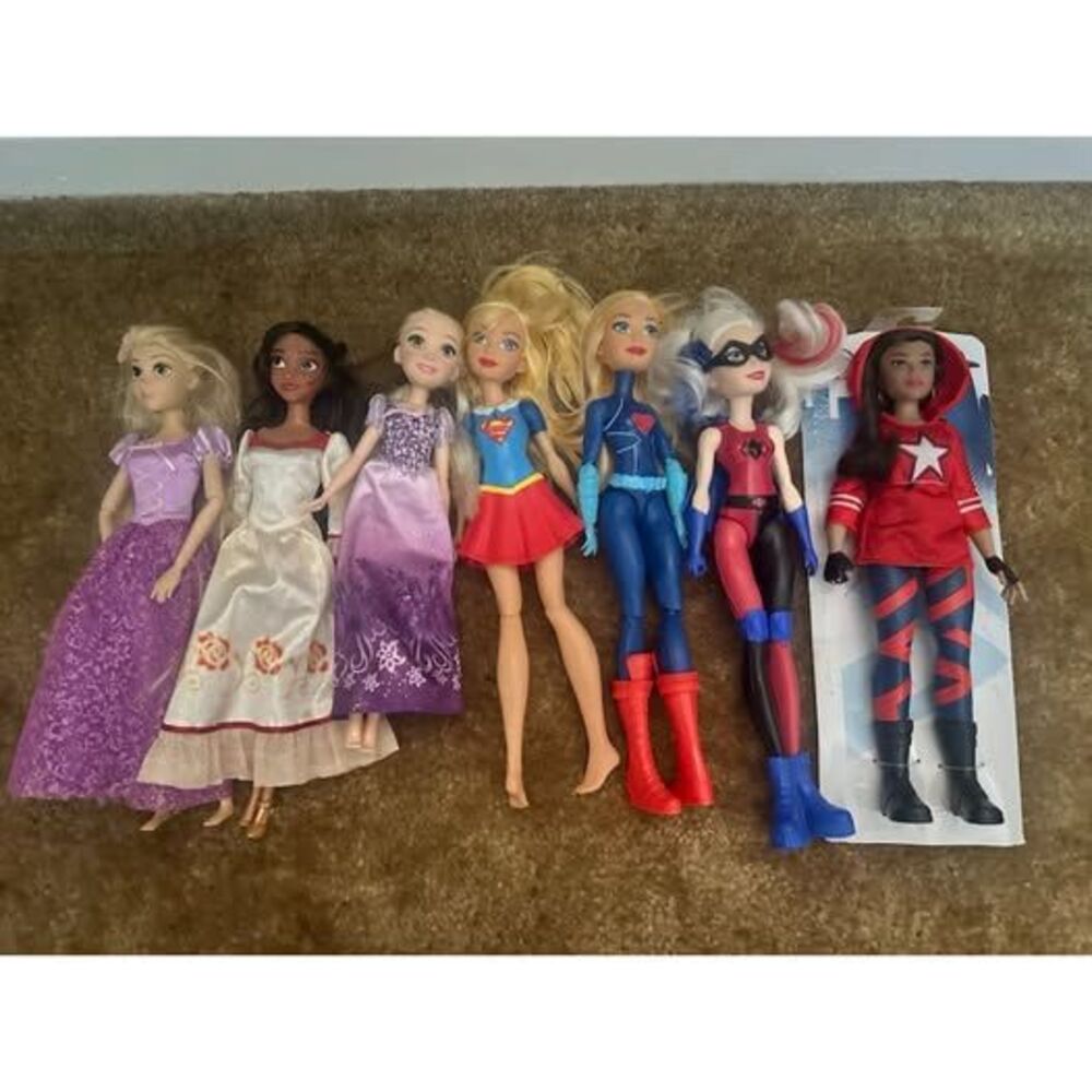 Bundle of Disney Princess & Marvel & Other Dolls - Different Sizes & Styles